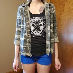 Army Print Denim Jacket